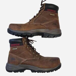 Caterpillar waterproof steel toe work boots size 10